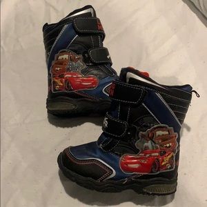 Toddler Cars Lighting McQueen Snow Boots